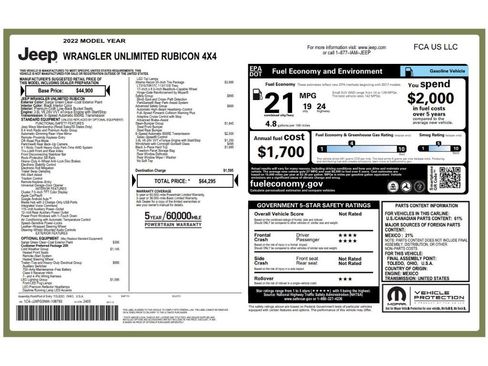 Used 2022 Jeep Wrangler Unlimited Rubicon w/ Xtreme Recon 35" Tire Package image 2