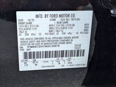 Certified 2022 Ford Explorer XLT image 27