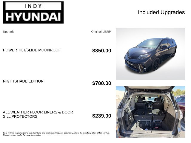 Used 2020 Toyota Sienna SE w/ Nightshade Edition FWD image 4