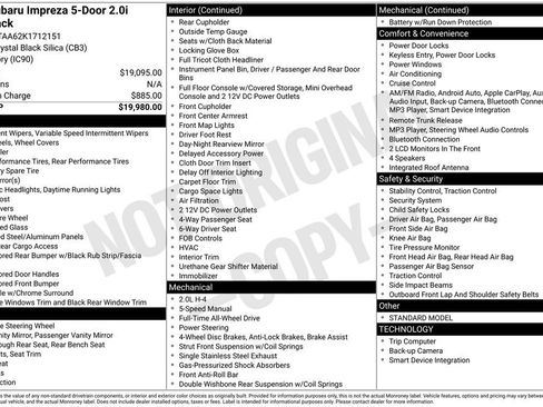 Used 2019 Subaru Impreza 2.0i image 11