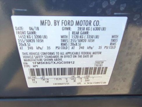 Used 2018 Ford Explorer Sport w/ Equipment Group 401A image 15