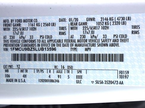 Used 2020 Ford Escape SE Sport image 44