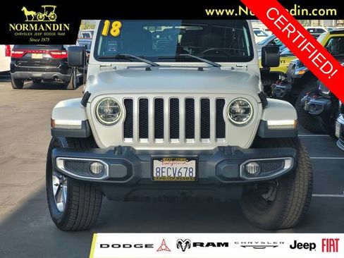 Certified 2018 Jeep Wrangler Unlimited Sahara w/ LED Lighting Group AWD/4WD image 2