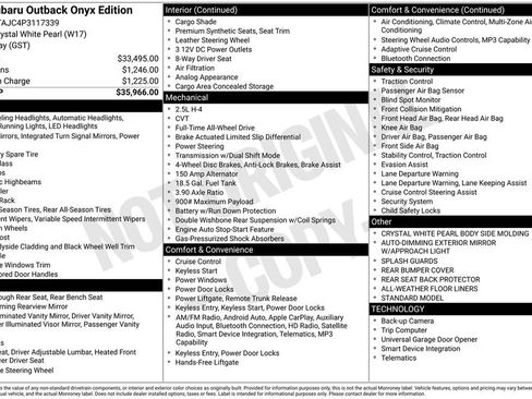 Used 2023 Subaru Outback Onyx Edition image 6
