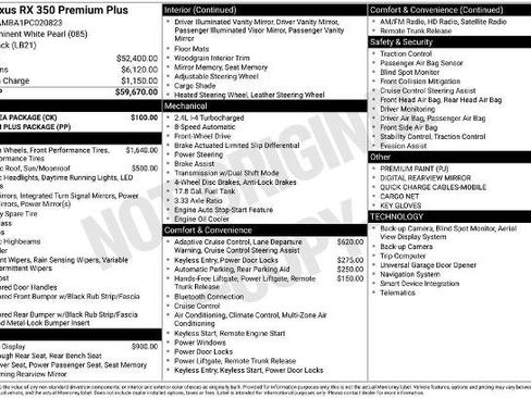 Used 2023 Lexus RX 350 Premium Plus w/ Cold Area Package FWD image 5