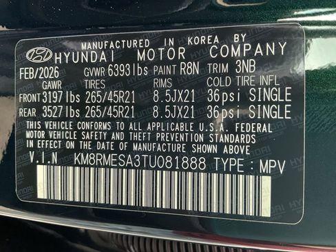New 2026 Hyundai Palisade Calligraphy AWD/4WD image 42