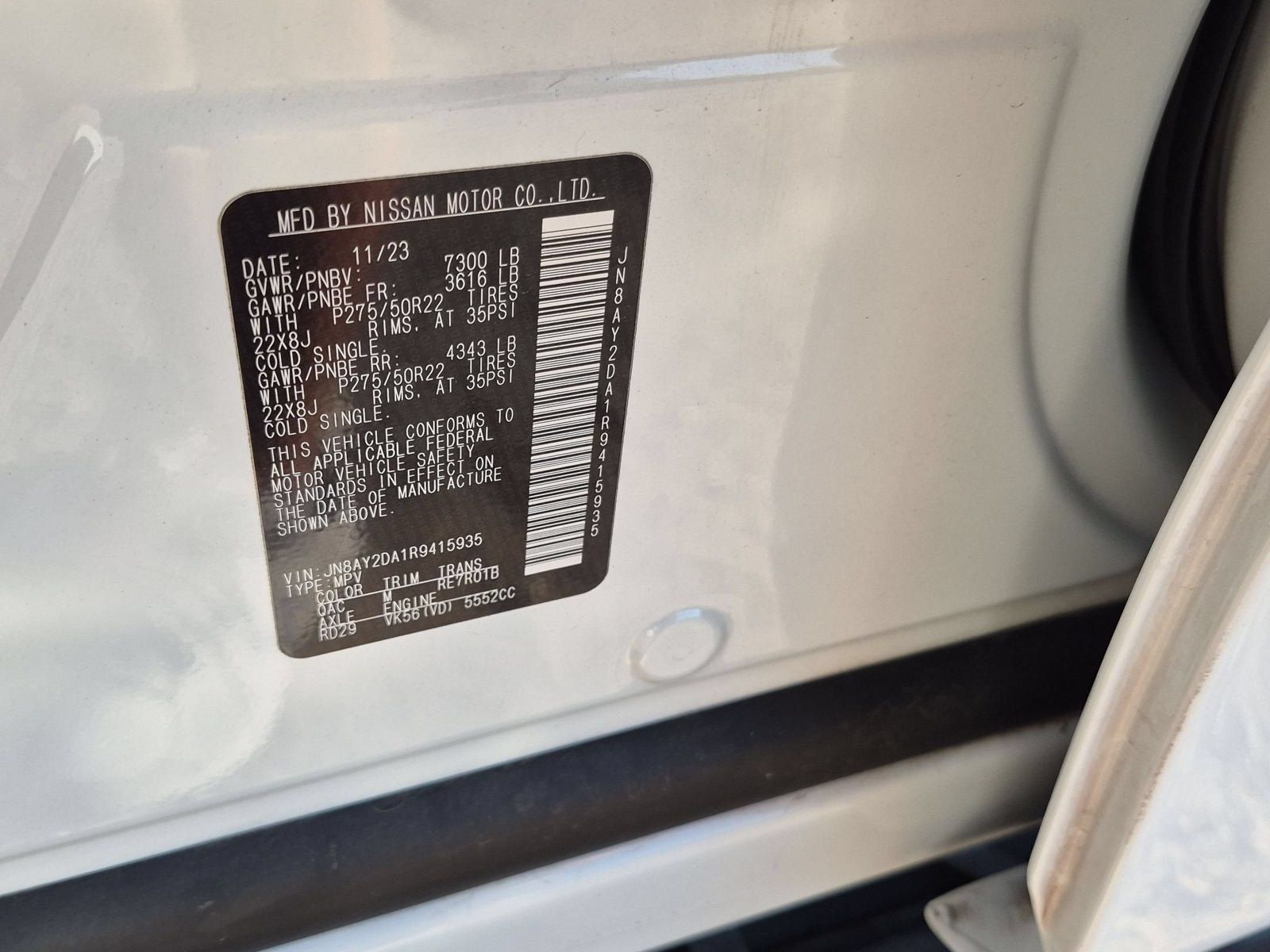 Used 2024 Nissan Armada Platinum w/ Captain's Chairs Package RWD image 34
