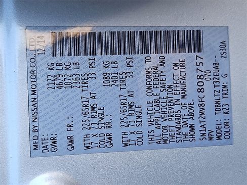 Used 2015 Nissan Rogue SV w/ SV Premium Package image 29