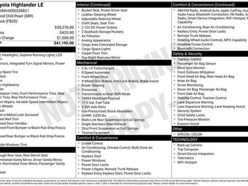 Used 2024 Toyota Highlander LE FWD image 6