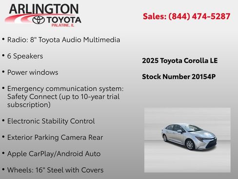 Used 2025 Toyota Corolla LE FWD image 4