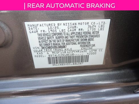 Used 2025 Nissan Versa S w/ Trunk Package FWD image 14