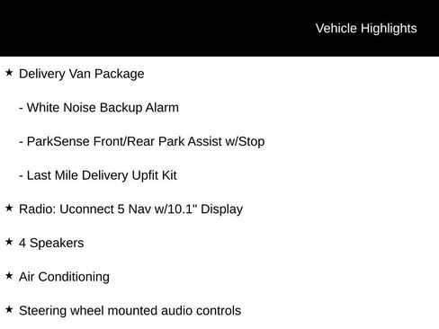 Used 2024 RAM ProMaster 3500 w/ Delivery Van Package image 12