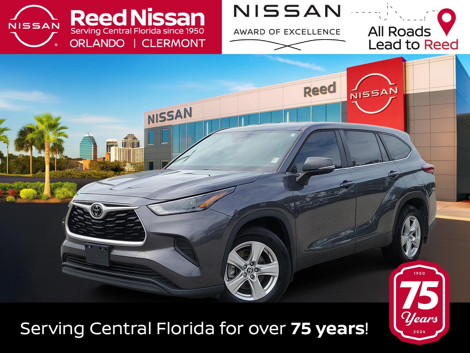 Used 2023 Toyota Highlander L w/ Protection Package #3 (TMS) FWD image 1