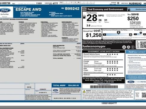 Used 2022 Ford Escape SE w/ SE Sport Appearance Package image 31