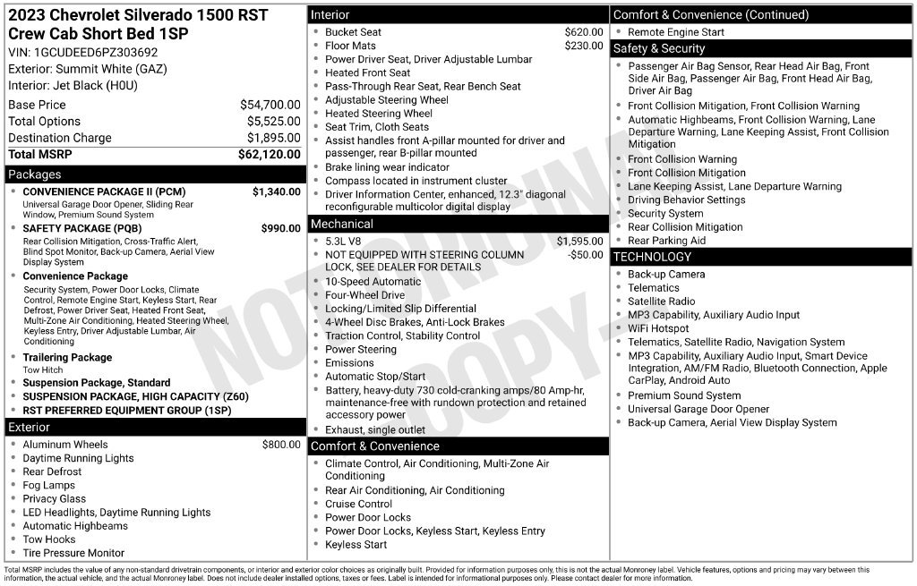 Used 2023 Chevrolet Silverado 1500 RST w/ Convenience Package II AWD/4WD image 6