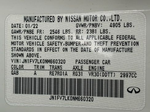 Used 2022 INFINITI Q60 Red Sport 400 w/ Cargo Package image 31