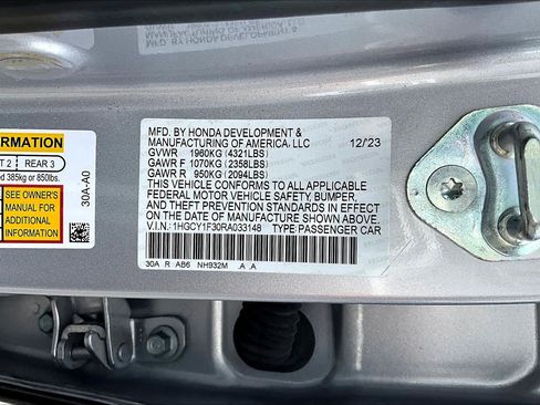 Certified 2024 Honda Accord EX image 18