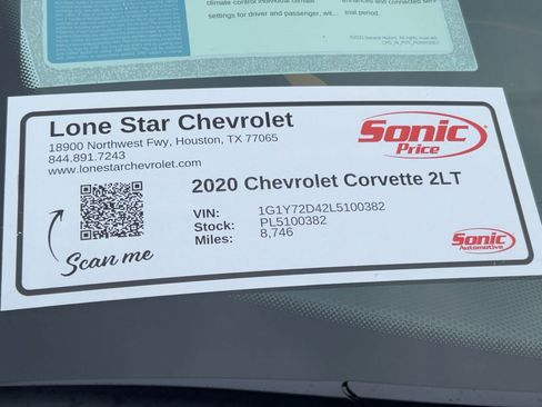 Certified 2020 Chevrolet Corvette Stingray Preferred Cpe w/ 2LT Preferred Equipment Group image 32