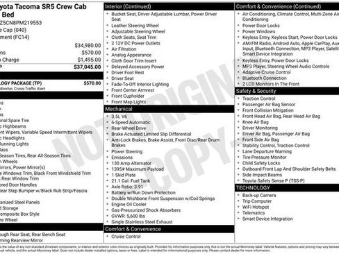 Used 2023 Toyota Tacoma SR5 w/ Technology Package image 5