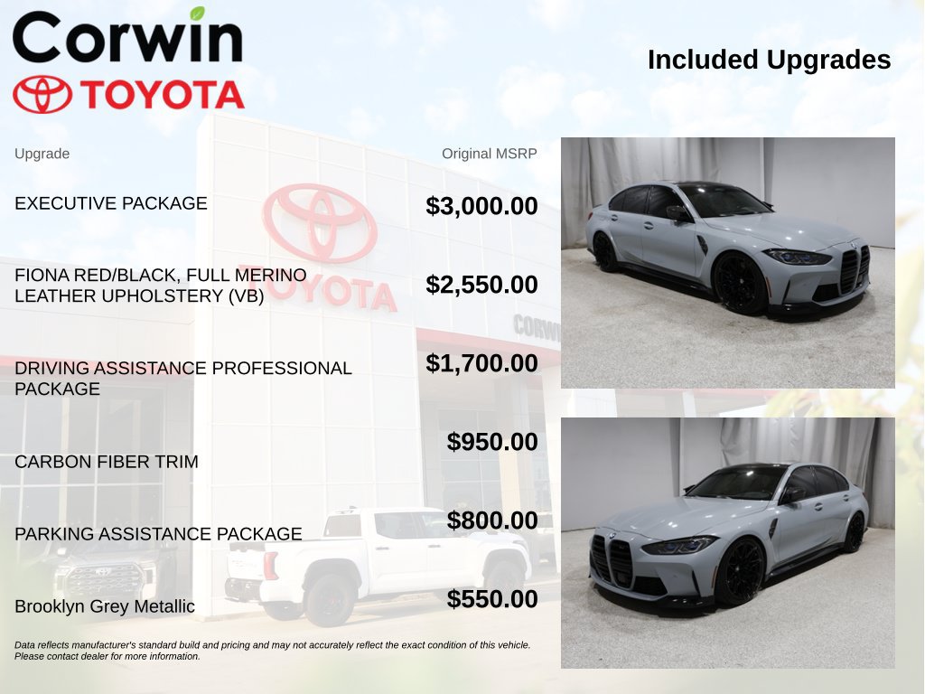 Used 2021 BMW M3 Competition w/ Executive Package RWD image 4