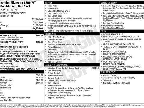 Certified 2025 Chevrolet Silverado 1500 W/T w/ WT Safety Package RWD image 33