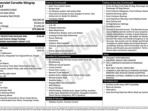 Used 2024 Chevrolet Corvette Stingray Coupe w/ Battery Protection Package RWD image 32