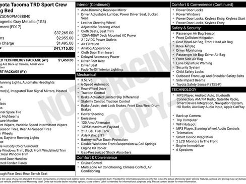 Used 2023 Toyota Tacoma TRD Sport w/ Advanced Technology Package RWD image 17
