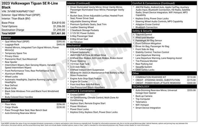 Certified 2023 Volkswagen Tiguan SE R-Line AWD/4WD image 41