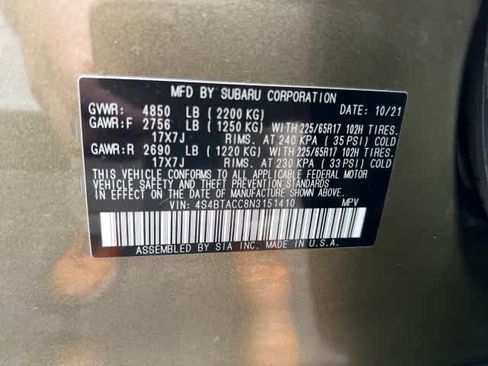 Certified 2022 Subaru Outback Premium image 12