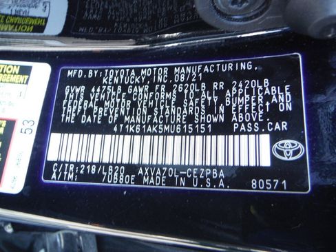 Used 2021 Toyota Camry XSE FWD image 46