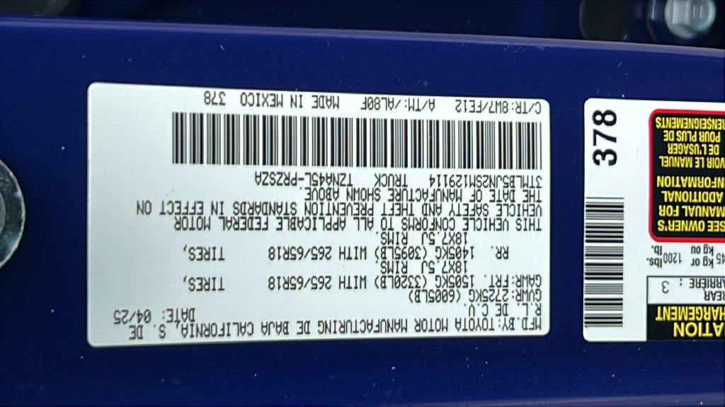 Certified 2025 Toyota Tacoma TRD Sport AWD/4WD image 23