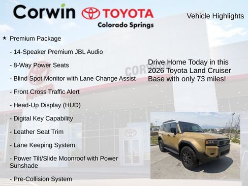 Used 2026 Toyota Land Cruiser w/ Premium Package AWD/4WD image 8