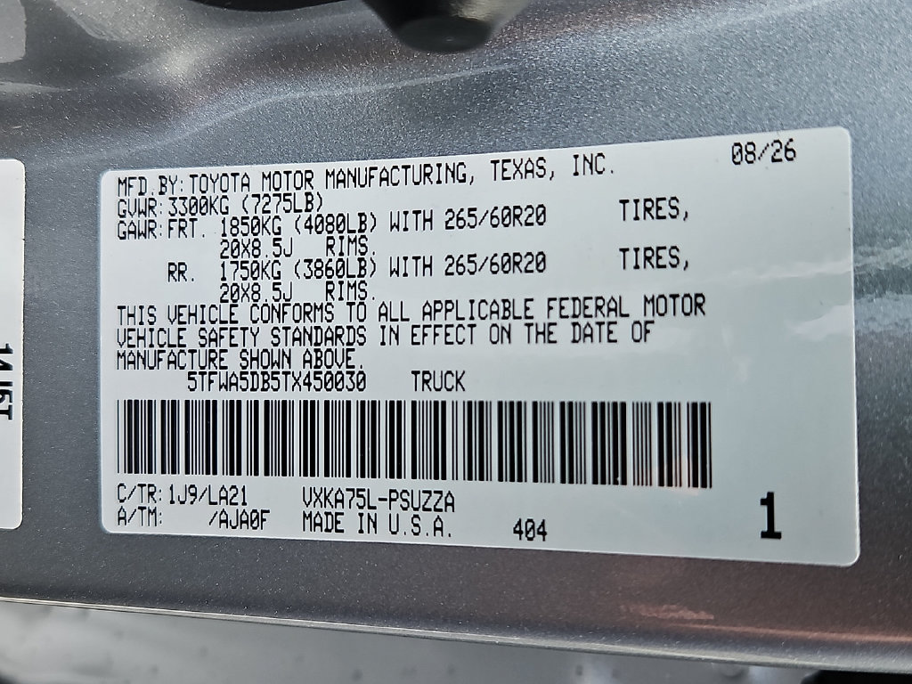 New 2026 Toyota Tundra Platinum w/ TRD Off-Road Package AWD/4WD image 20