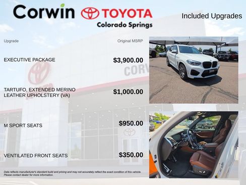 Used 2021 BMW X3 M w/ Executive Package AWD/4WD image 8