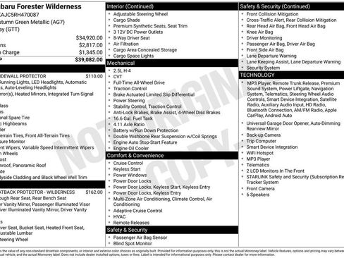 Certified 2024 Subaru Forester Wilderness AWD/4WD image 1