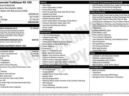 Used 2026 Chevrolet TrailBlazer RS w/ Convenience Package image 3