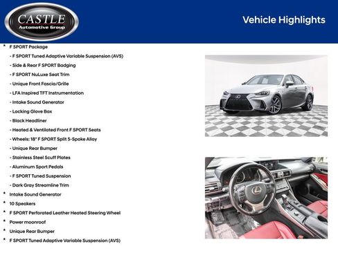 Used 2020 Lexus IS 350 F Sport w/ F Sport Package AWD/4WD image 4
