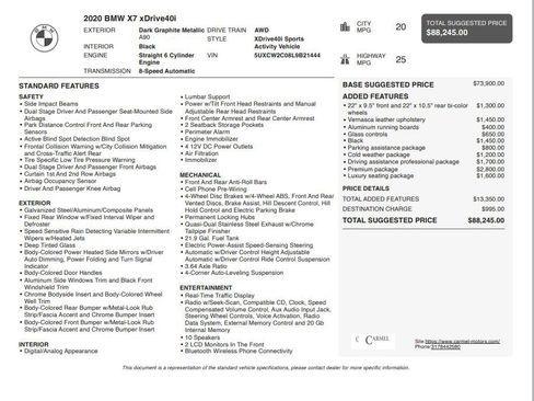 Used 2020 BMW X7 xDrive40i w/ Premium Package image 3