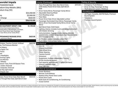 Used 2005 Chevrolet Impala w/ Preferred Equipment Group FWD image 2