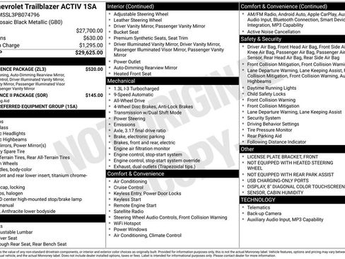 Certified 2023 Chevrolet TrailBlazer ACTIV w/ Convenience Package AWD/4WD image 7