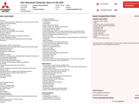 Used 2021 Mitsubishi Outlander Sport ES image 3