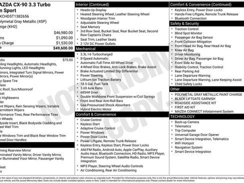 New 2026 MAZDA CX-90 3.3 Turbo w/ Premium Sport Pkg image 38