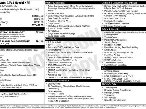 Used 2021 Toyota RAV4 XSE w/ XSE Grade Weather Package AWD/4WD image 11