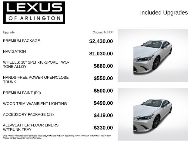 Used 2025 Lexus ES 350 w/ Premium Package FWD image 4