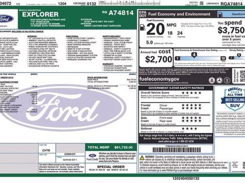 Used 2024 Ford Explorer Platinum w/ Technology Package AWD/4WD image 37
