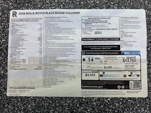 New 2026 Rolls-Royce Cullinan Black Badge image 50