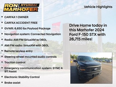 Used 2024 Ford F150 STX w/ Equipment Group 201A FX4 AWD/4WD image 8