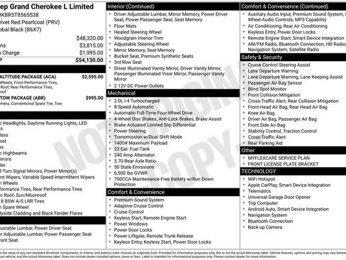 New 2026 Jeep Grand Cherokee L Limited w/ Limited Altitude Package AWD/4WD image 4
