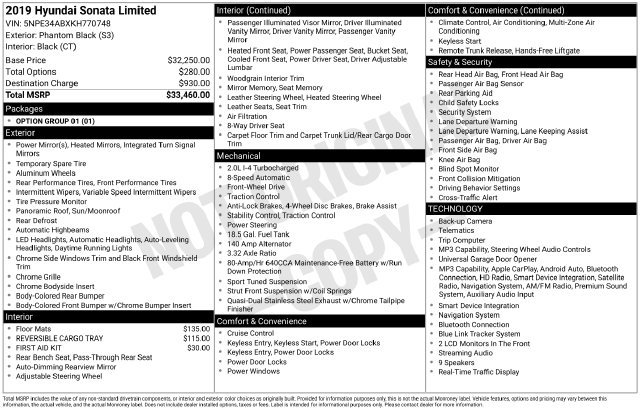Used 2019 Hyundai Sonata Limited FWD image 4