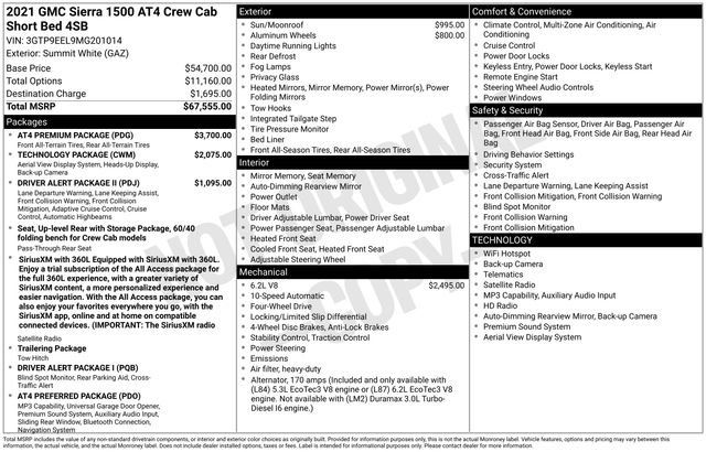 Used 2021 GMC Sierra 1500 AT4 w/ AT4 Premium Package AWD/4WD image 25